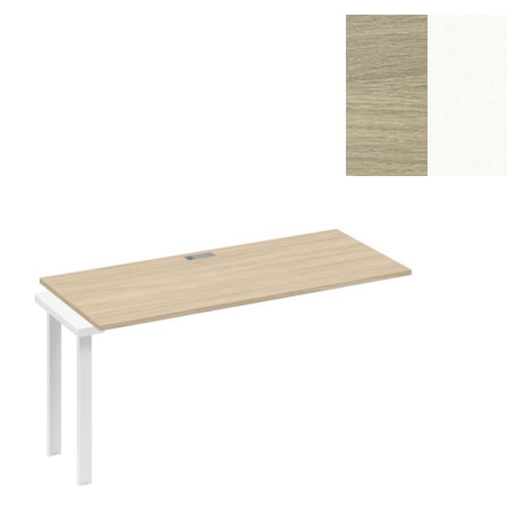 Секция 160 для рабочей станции Юнитекс А4 на опорах UNO А4 Б1 015-1 ДК (160x70x75) дуб скандинавский/металлокаркас белый