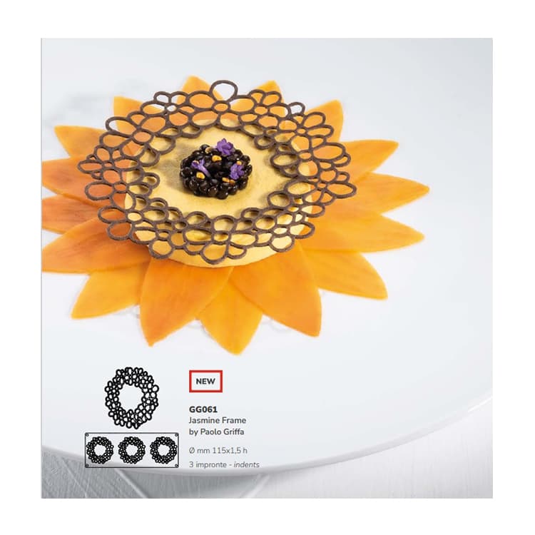 Форма силиконовая PAVONI Gourmand Jasmine Frame d115мм h1,5мм, 3 ячейки