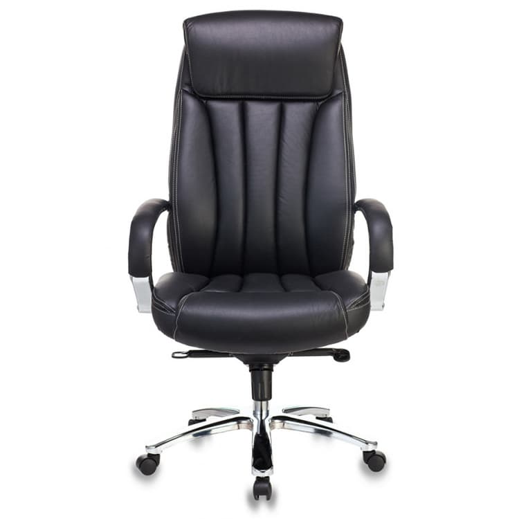 Кресло руководителя Бюрократ T-9922SL черный кожа крестов. металл хром