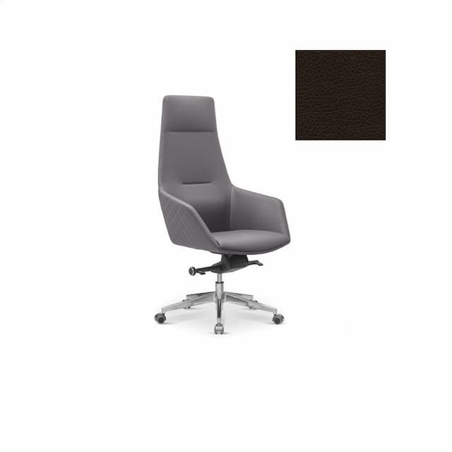 Кресло для руководителя Aurora Au/MX/CN1113 экокожа премиум / темно-коричневая