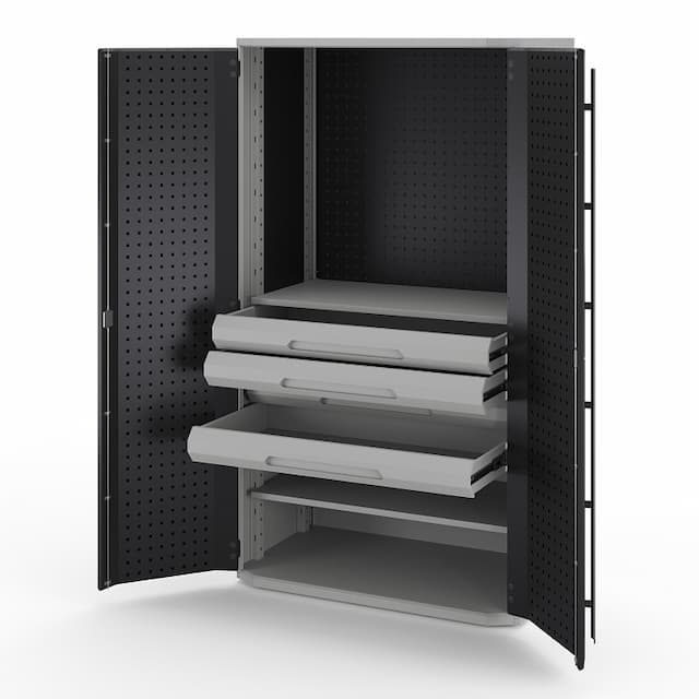 Шкаф металлический 2х дверный Kobor Expert MC/2-100/60 2S.1P.30B