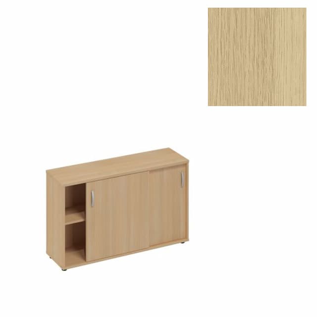 Шкаф-купе низкий (для 2-х столов 60) Юнитекс А4 (124.4x36.4x75.6) А4 330 НД натуральный дуб