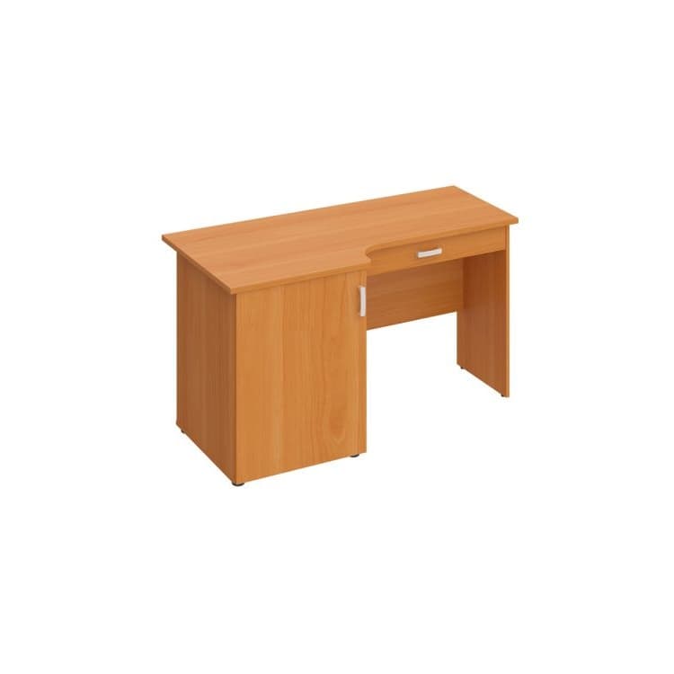 Стол с тумбой под минибар и ТВ с ящиком, левый Юнитекс ВЕНЕЦИЯ NEW ВЕ 624 ОЕ ольха европейская