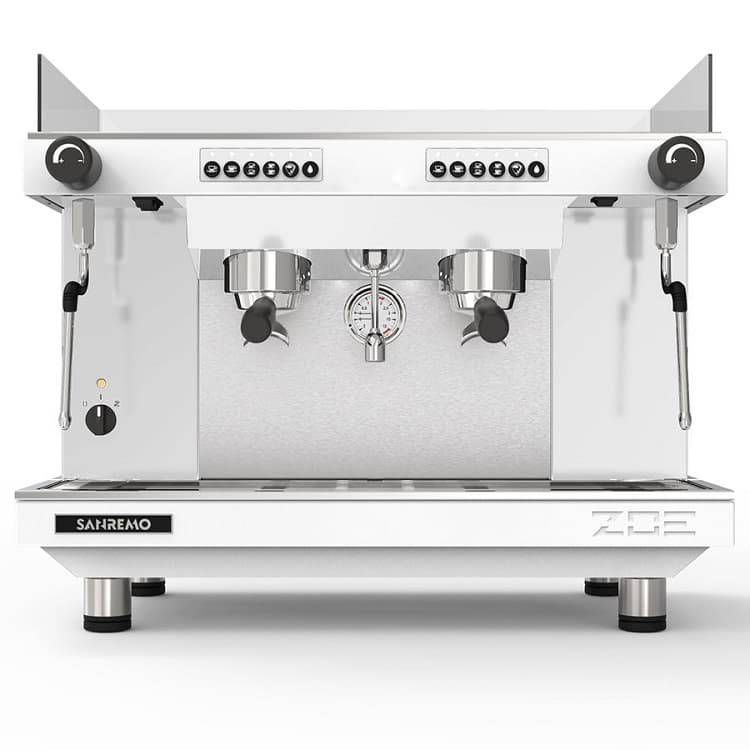Кофемашина Sanremo Zoe SED (автомат) 2 высокие гр. белая