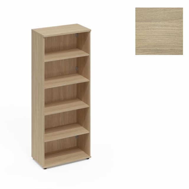 Стеллаж высокий с задней стенкой ДСП Юнитекс А4 (78x43.4x193) А4 376 ДК дуб скандинавский