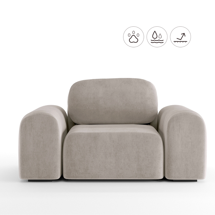Кресло Мастерфабрик Эмека Kenya beige ткань велюр