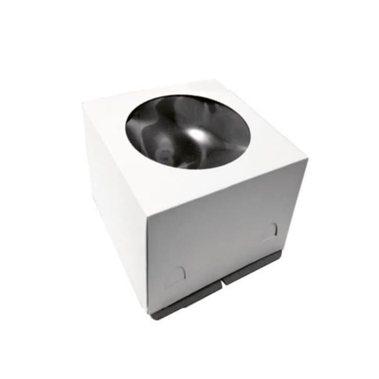 Короб для торта «Эконом» с окном белый EB 350 (окно)