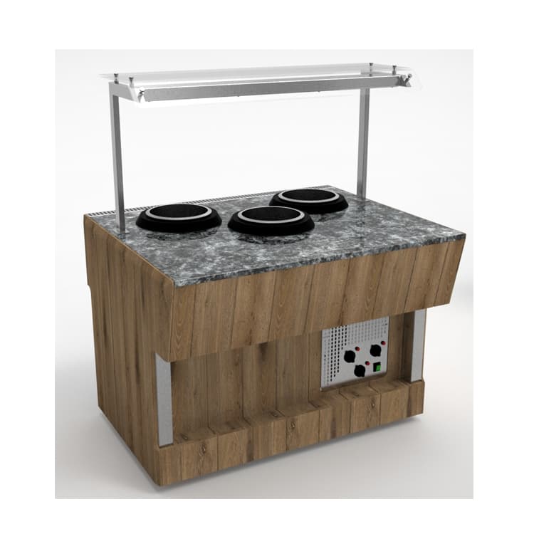 Мармит первых блюд длиной 1505 мм пристенного шведского стола Челябторгтехника RМ43SDP